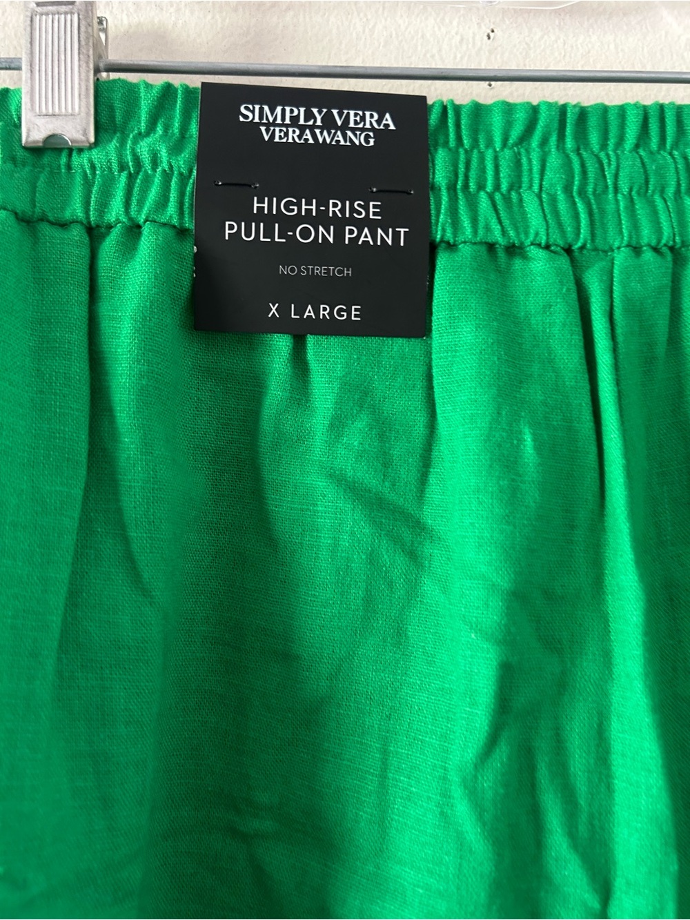Simply Vera Vera Wang Green Elastic Waist Pants - Picture 6 of 6